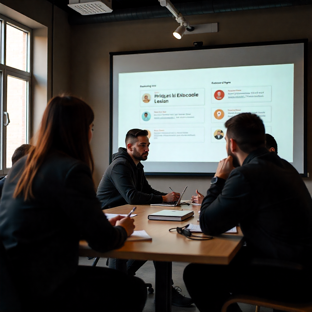 Estudiantes aprendiendo fundamentos de diseño UX/UI